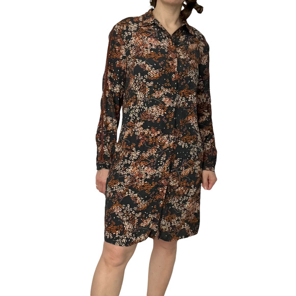 SCOTCH & SODA SHIRT DRESS VISCOSE Floral Print Women Size Medium - Picture 4 of 11